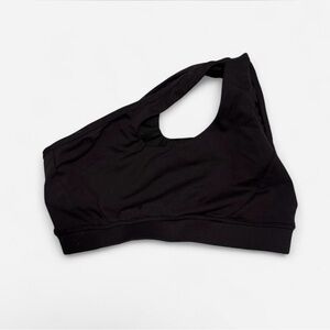 Black One-Shoulder Sports Bra